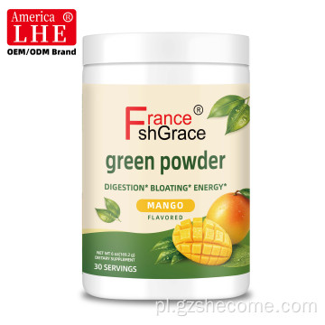 Zielony proszek Zdrowie jelit o smaku mango